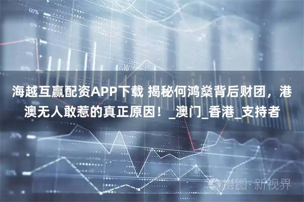 海越互赢配资APP下载 揭秘何鸿燊背后财团，港澳无人敢惹的真正原因！_澳门_香港_支持者